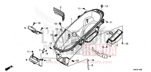 COMPARTIMENT A BAGAGES (NSS125DF/ADF/ADH) NSS125ADH de 2017